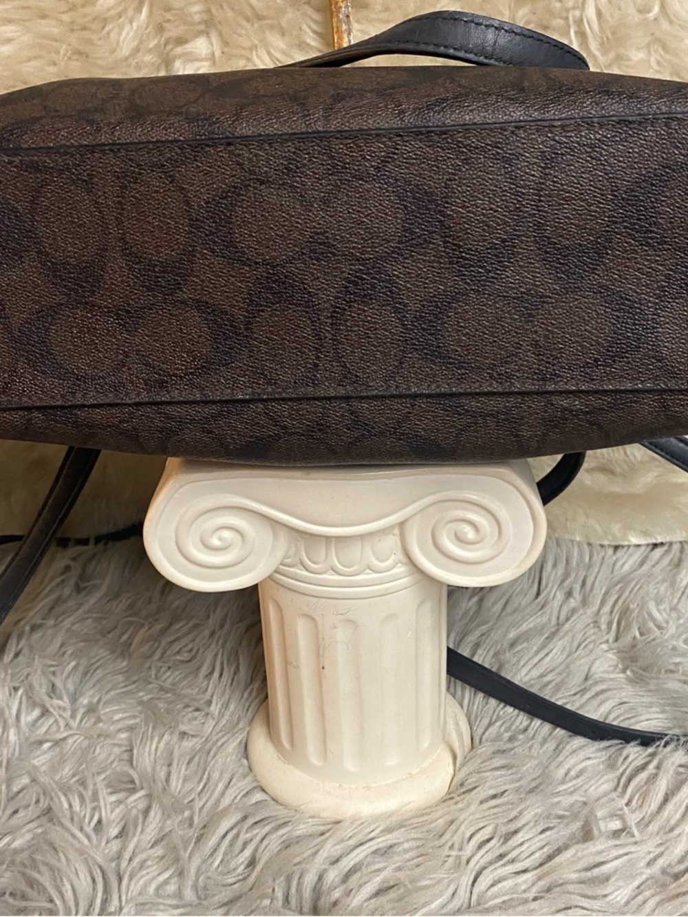 Coach Signature Mini Bennett Satchel Brown Black Gold Hardware Crossbody - Picture 7 of 16